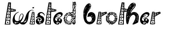 Twisted Brother font preview